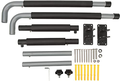 Aramox Väggfäste för Takbox, Teleskopisk 42-58cm, 50kg Lastkapacitet, Fällbar Förvaringskrok för Kajak, Kanot och Surfbräda