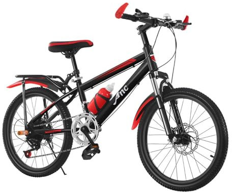 20 22 Zoll Kinder Jungen Fahrrad Mountainbike Fahrrad Federgabel 7 Gang MTB Bike Hartstahl Citybike Scheibenbremse System Kinderfahrrad
