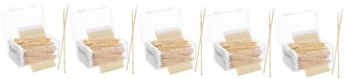 Healeved 5 Juegos Bastoncillo De Algodón Bastoncillos De Algodón De Precisión Bastoncillos De Algodón Puntiagudos Hisopos Puntiagudos Palitos De Algodón Hisopos De Maquillaje 500 Uds * 5