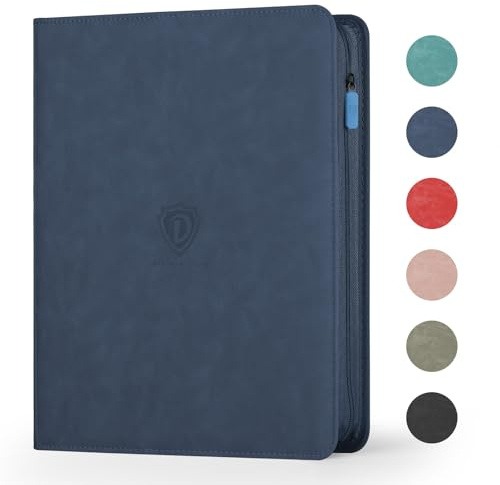Deoyibu Raccoglitore per carte con 9 tasche, raccoglitore per carte da collezione per 360 carte da collezione, album per carte da collezione doppio lato con chiusura lampo, raccoglitore per carte MTG