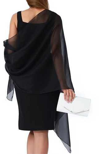 YKDLLF Bufanda Mujer Chales y envolturas Pañuelo Seda Mantón Moda Chal Estolas Fular Boda Fiesta Pañuelo Cuello Mujer Fulares para Elegante Foulard Bufanda Grande Primavera (negro)