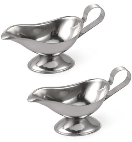 5 Ounce Food Grade Stainless Steel Gravy Boat for Juice Sauce Roasting Sauce, Pack of 2