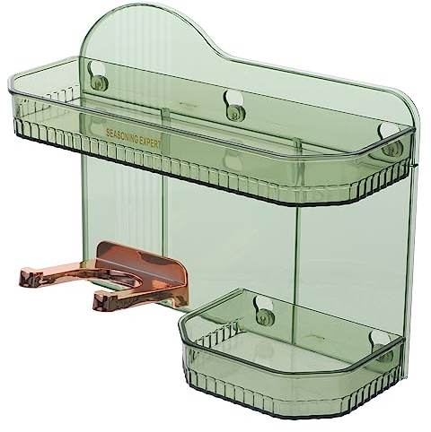 LOORGVEL Mensola Portaoggetti Da Parete Per Bagno Supporto Per Articoli Da Toeletta Appendiabiti Ripiano Parete Senza Forature e Rimuovere