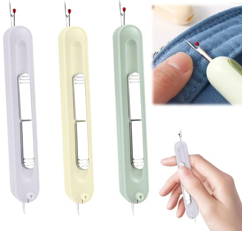 CUVZORA Enhebrador de agujas y separador de costura 2 en 1 (3 colores)
