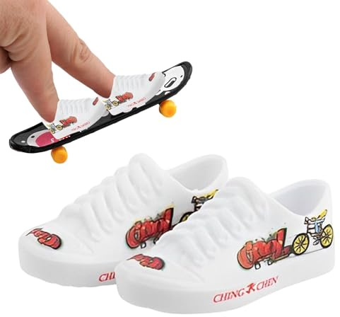 Mini Fingerboard Shoes – Fancy Skateboard Shoes, Doll Shoe Finger | Scooter Shoe For Fingerboard Tricks, Mini Skate Accessories, Collectible Display Shos For Kids & Hobby Fans