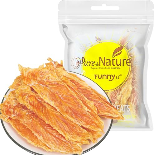 Hundgodis - torkade kycklingfiléer av högsta kvalitet 100 g, för alla små, medelstora och stora storlekar, dressyrbelöning och tandvård