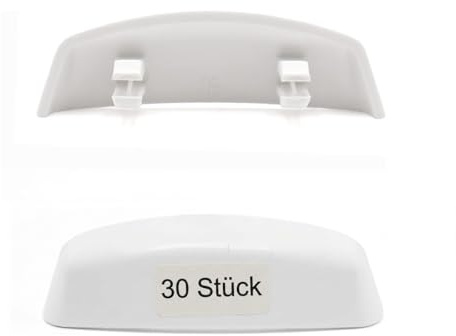 AXELARA Lot de 30 capuchons de drainage de fenêtre standard blanc RAL 9016 pour fraisage à fente de 26 à 30 x 5 mm