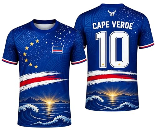 2026 W-M Kap Verde fotboll-t-shirt, 3D-flaggor, tryck, tröja, fantröja, andas, snabbtorkande, träningströja män, kvinnor, barn, ledig, utomhus, sport, fotbollströja