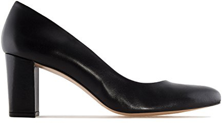 Andrés Machado - Escarpins pour l´été et Hiver pour Femmes et Adolescents - Alba - Chaussures à Talons Hauts en Cuir - Talons Larges - Noir, Taille EU 43