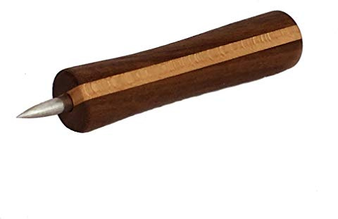 KokosnussEisen® - Dosenlocher Edelstahl 5 mm mit Holzgriff (Nussbaum/Buche) - Made in Germany
