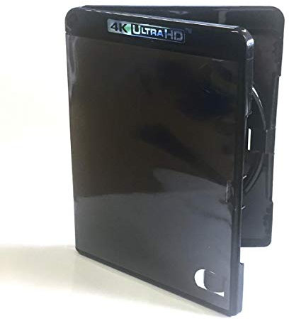 Vision Media® - 10pcs x 4K Ultra HD Black Blu Ray Case- Stores any DVD/Blu Ray/Games Disc