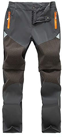 FEOYA Outdoor Hosen für Jungen Abnehmbare Hosebeine Trekkinghose Unisex Jugend Schnelltrocknend Atmungsaktiv