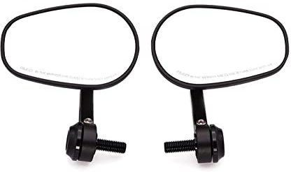 Rückspiegel Motorrad Schwarz CNC Lenkerende Oval Seitenspiegel Mit M12 Schraube Für R NineT Für HP4 Für S1000R Für S1000 RR Lenkerendenspiegel