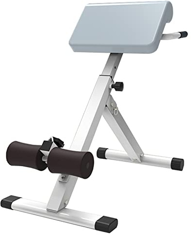 Ryggtränare romersk hyperextension-stol för hemmagym, hopfällbar romersk stol, träningsutrustning för nedre ryggen/magmuskler/skinkmuskler/45 graders höftförlängning (Colo