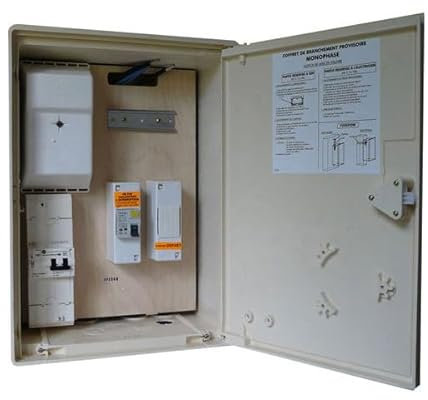 BATILEC - Coffret provisoire de chantier 1ID 63A 1 disjoncteur 15A/45A