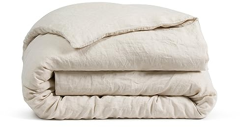 100% Natural Linen Duvet Cover | Bedding Single - Superking | 4 Colours | Belgian French Flax Woven in Portugal | Almond - King