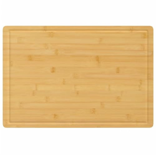 Gecheer Hackblock Schneidebrett Hackbrett Küchenblock Schneidbrett Tranchierbrett Küchenbrett 40x60x1,5 cm Bambus