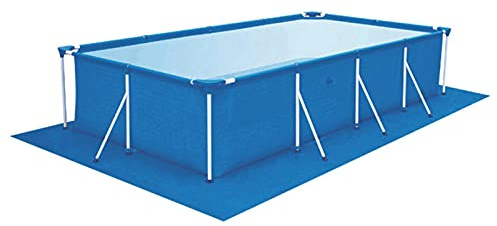 Bodenschutzmatte für Pool, 2 x 3 m, rechteckig, aus strapazierfähigem Polyethylen, blau, einfach zu installieren und zu lagern