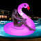 NMM Solarbetriebene Aufblasbar Flamingo Glitzer Schwimmring, Aufblasbare Flamingo Pool Schwimmt mit Lichtern für Erwachsene Poolparty Strand - (106x106x90 cm)