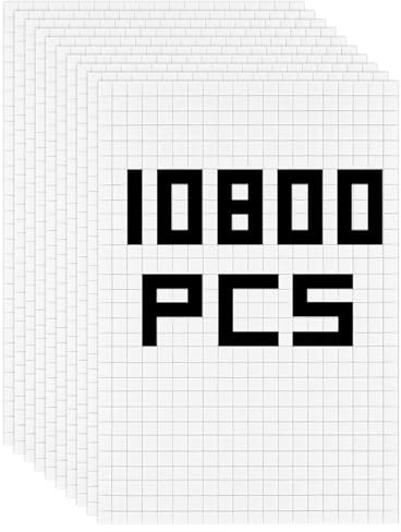 ktxaby 10 800 st 5 mm skumprickar fyrkantiga dubbelsidiga självhäftande kuddar mini 3D självhäftande skum vit montera klibbiga blad för gör-det-själv-hantverk klippbok konst kontorsmaterial 1,8 mm