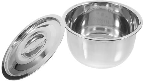 PAMINGONO Robust Stainless Steel Bowl Lids Versatile Kitchen Bowl for Soup Salad Snack Meal Prep Easy to Clean Heat Cold Resistant