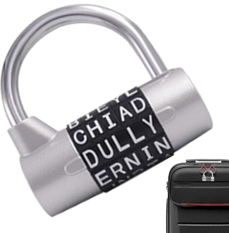 Rrlihjgu Cerradura de palabra para puerta | Candado de seguridad con combinación de números para taquillas, cerradura de código estable para puertas, cadenas, equipaje, cajones y armarios como cierre