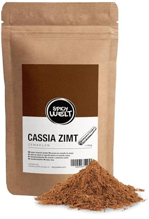 Spicy Welt Cannelle Cassia Moulue (500g) – Poudre de Cannelle Intense | Pour Pain d'Épices, Tartes, Tajines & Desserts | Arôme Puissant & Boisé | 100% Naturel, Sans Additifs