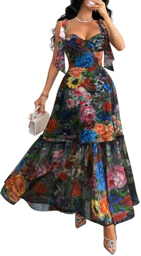 GothDark Summer Dresses for Women UK Multicolor X-Large Fits UK Size 16