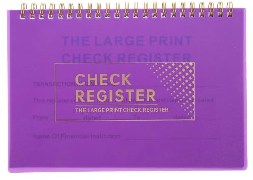DRESSOOS Personligt Checkregister med Kalender och Bärbar Banktransaktionsbok för Noggrann Registrering av Insättningar Uttag och Saldon Lämplig för Familj Företag och Sparande