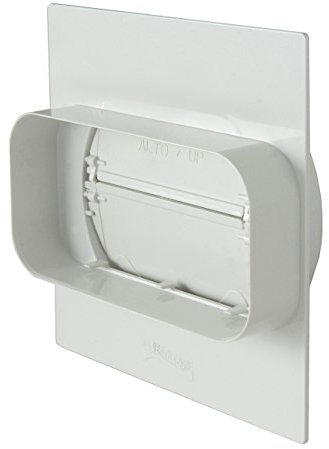 La ventilación pmv157b placa para detección a pared de tubo rectangular a redondo con válvula de no retorno, 150 x 70 mm – 125 mm