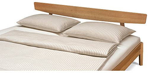 Übelhör Biancheria da Letto in Misto Lino a Quadri, Copripiumino: ca. 140 x 200 cm, Federa: ca. 70 cm x 90 cm, 50% Lino, 50% Cotone