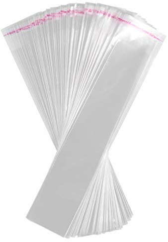 Wakauto 200pcs 27cm Selbstklebende Tüte Transparent Tüte Klebende Through-Vision Langlebige Umweltfreundliche Selbstklebende Lebensmittel mit Sicherheitsverschluss