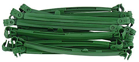Otzoan 12 Stück Erweiterbar Spalier Stecker, Tomaten-Rankgitterverbinder, Pfahlarme erweiterbare Spalierverbinder Rankhilfe für alle Pflanzstäbe (Grün Erweiterbar auf 35cm)