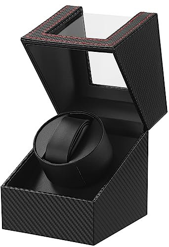 LINGFANSTORE Scatola Carica Orologio Scatola orologio a carica automatica in cuoio con motore silenzioso per orologi da polso