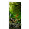 nikima Schönes für Kinder selbstklebendes Türbild - Waldweg 0,9 x 2 m (16,66 €/m²) - Türtapete Türposter Klebefolie Dekorfolie Wald Bach Steine Wasser grün Wanderweg