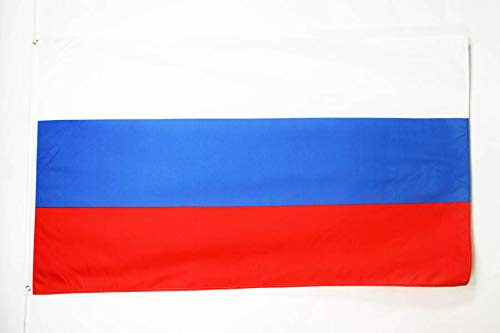 AZ FLAG - Drapeau Russie - 150x90 cm - Drapeau Russe 100% Polyester Avec Oeillets en Laiton Intégrés - 110g - Couleurs vives