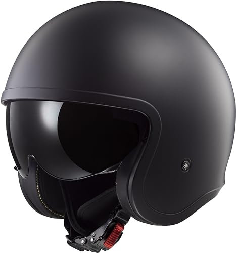 LS2 OF599 Spitfire II Solid Open Face Helm Motorradhelm Jethelm mit Sonnenblende, L
