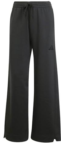 Adidas Women's All SZN Fleece Loose Wide Leg Pants, Black, XL