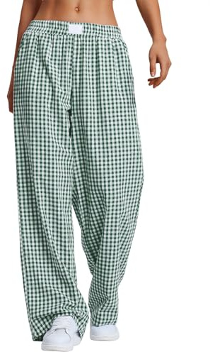 Rapbin Pigiama da Donna Morbido Stile Casual Pantaloni da Salotto Estivi 2025 Pantaloni da Notte da Signora con Tasche in Cotone, M