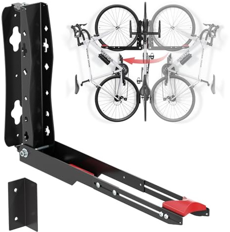 Urban Deco Fahrradhalterung Wandhalterung schwenkbar, Platzsparender Ständer für die Garage, einfaches Ein- und Aushängen, haltet bis zu 40 kg