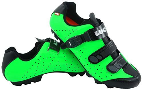 LUCK Zapatillas de Ciclismo MTB ODÍN con Suela de Carbono y Cierre milimétrico de precisión. (37 EU, Verde)