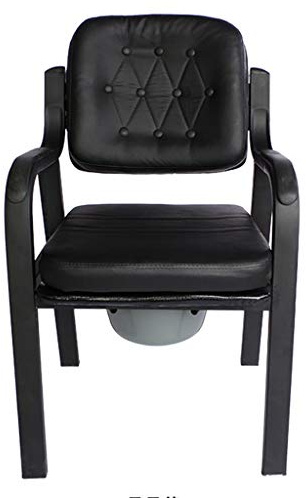 AOLBSPD Dyale Deluxe Comfort Commode with Padded Seat Heavy Duty Bedside Commode Chair,Elderly Bathroom Safety Frame Toilet Seat