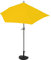 Mendler Sonnenschirm halbrund Parla, Halbschirm Balkonschirm, UV 50+ Polyester/Alu 3kg 270cm mit Ständer - gelb
