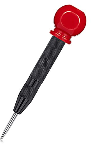 Cobee Spring Loaded Center Punch, Automatic Anti-Slip Punch Tool Heavy Duty Center Hole Tool for Metal Wood Plastic