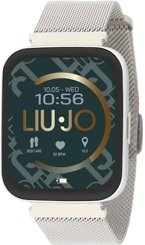 LIU JO SWLJ081 Orologio da donna Voice Man in argento con cinturino in acciaio inox, impermeabile IP67, massimo 30 minuti, diametro cassa: 43 mm
