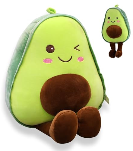 Yhjxly Peluche Avocado 30 cm - Cuscino Avocado, Giocattolo Morbido - Regalo per Ragazzi e Ragazze