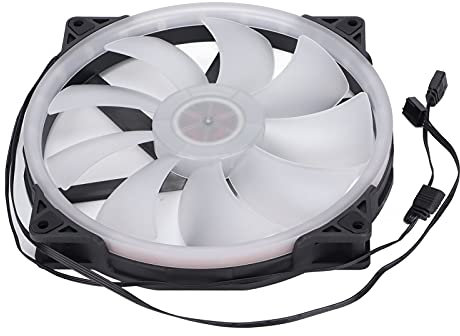 Ventilador de Caja ARGB de 200 Mm - Ventilador Silencioso para PC Aulic Bea con PWM de 4 Pines, Alto Volumen, Sincronización de Luz RGB - Ideal para Enfriar la Caja de la