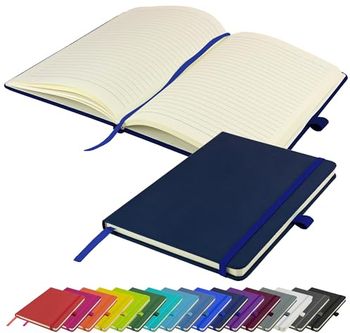 Carnet de notes A5 nouveau bloc-notes à couverture rigide bloc-notes (bleu marine)