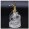 Dispensador de jabón de vidrio de estilo vintage de lujo para baño y fregadero de cocina, transparente con patrón de mármol 3D Smog Liquid Hand DishShower Soap Dispensador con bomba de acción suave