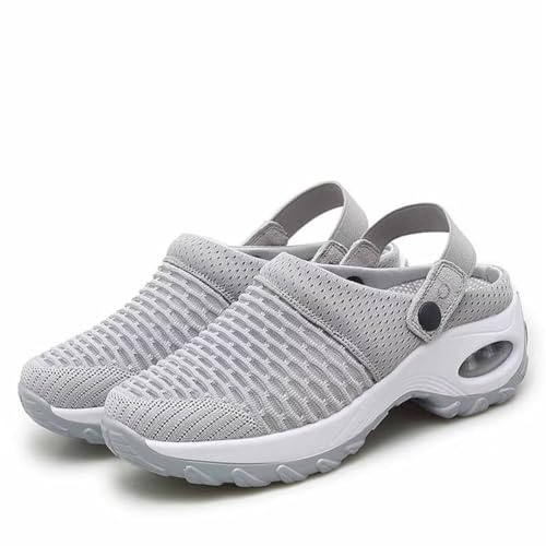Orthopedic Clogs for Women Air Cushion Sneakers Arch Support Slip On Walking Shoes Diabetic Sandals Mesh Summer Slippers